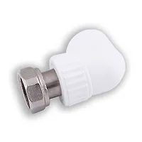 Угол с накидной гайкой 20х1/2" (160/40) (Valfex) БЕЛЫЙ