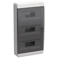 TEKFOR Корпус пластиковый ЩРН-П-36 IP41 черная прозрачная дверь IEK