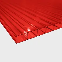 Сотовый поликарбонат ULTRAMARIN 10 мм, Красный 6м