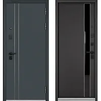 MASSIV MP (Черный муар металлик(порог),D-5, МДФ Графит софт Sist-3 Lakobel Black) 2050х860 прав.