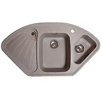 Мойка GranAlliance G-61 (1030 х555мм) двухчашевая ,серая с сифоном