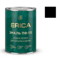 Эмаль ПФ-115 ERICA глянцевая черная 0,8 кг