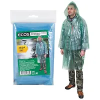 Дождевик "Ecos", плащ на липучках, 40 мкм ПВД р-р 48-54,XXL арт.003932