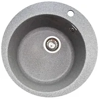 Мойка GranAlliance G-11 (d-490 мм) графит с сифоном