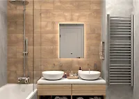 Зеркало Континент Trezhe 500х700 Led c бесконтактным сенсором, холодная подсветка
