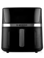 Аэрогриль BRAYER 2038BR, 1600Вт, 7л, t. 200С, съемная решетка, таймер, LCD-дисплей, 12 программ