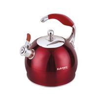 Чайник из нержавеющей стали, со свистком,3л,RED "Kukmara"