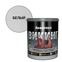 Акватекс ВИКИНГ (гибридный лессирующий антисептик для дерева) 0,75 л (белый) (80250)