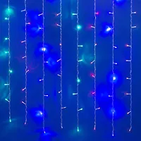 Гирлянда светод. с контроллером 1,5х1м. 160 светодиодов. Разноцветный свет. Провод прозрачный.