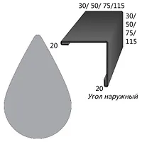Угол наружний 7004 100 х 250 (2м.)