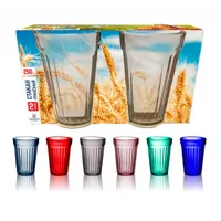 Стакан 250мл. 2шт. арт.785/2-Н7 "Европейские цвета" (Микс)