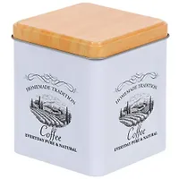 Банка для сыпучих продуктов, металл, 10х10х12 см, с крышкой, Кофе, Y3-1189-2 (453171)