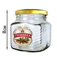 Баночка для хранеия 250 мл с метал.крышкой ГВОЗДИКА (дек. 4) 626115