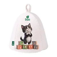 Шапка Банные штучки Котик с кубиками детская, войлок /20 41518