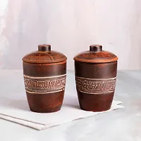 Набор для специй "Соль и сахар", 2 предмета, красная глина, 0.4 л, микс арт.4668681 г.Екатеринбург