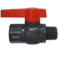 Кран шаровой  1" п/м ручка полипропиленовый из АБС - пластика 475 MAK