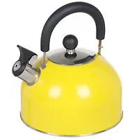 Чайник нерж 2,5л со свистком, мет ручка матов желтый Daniks GS-04011 (355351)