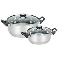 Набор посуды из 4 предметов BAKS-SET-4 из нерж стали (2л./2,8 л.)