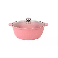 Кастрюля-жаровня 4л со стеклянной крышкой, АП линия "Trendy style" (rose) "Kukmara" ж41tsr