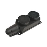 Колодка розеточная двухместная с заглушками с/з каучук 16А 250В IP44 VKL electric 1201715