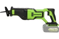 24В Пила сабельная аккумуляторная Greenworks 1200407 (без аккумуляторной батареи и зарядного устройства)
