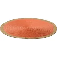 Сервировочная салфетка CORAL JUTE плетеная с джутом, оранжевая 38см арт.DMP04