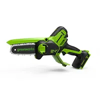 Цепная мини пила аккумуляторная 10см Greenworks G24MCS10 (без АКБ и ЗУ) 2008207