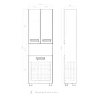 Пенал PLAZA-600 с бельевой корзиной