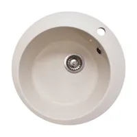 Мойка GranAlliance G-11 (d-490 мм) белая с сифоном