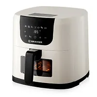 Аэрогриль BRAYER 2043BR, 1500Вт, 5л, t. 200С, съемная решетка, таймер, LCD-дисплей, 7 программ