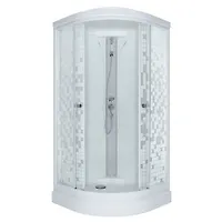 Душевая кабина Triton Стандарт 100*100 А 1/4 круга,низкий поддон Мозайка,ДН4(7 мест+сифон D90мм)