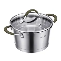 Кастрюля со стекл. крышкой 1,6л; 16x9,5 см Linea OLIVA арт.67-1216 (REGENT)