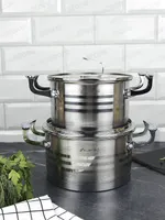 Набор кастрюль 4 предмета (16*9cm, 18*10cm) из нержавеющей стали (5860)