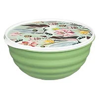 Миска Латина Homver 3,2л с крышкой с декором Ботаника 1337