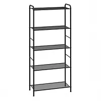 Стеллаж "Валенсия 25" VALENCIA 25 Shelf rack Черный 65,5х30х155,5см ЗМИ СТВ25Ч