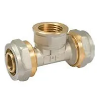 Тройник 16х1/2х16 ц+г+ц PF450