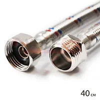 Гибкая подводка для воды VALFEX нерж.сталь 1/2" В-В 40 см (200)