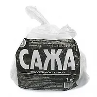 Сажа строительная, 1кг (по 16 шт) "СТС"