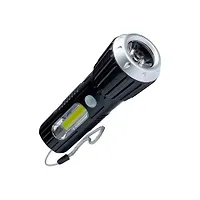 Фонарь ручной КОСМОС (KOS114Lit) аккум/1ВтLED+2ВтCOB/коллим линза/Li-ion18650 1000mAh/ABS-пл/USBшнур