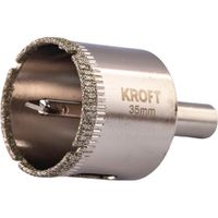 559535 Коронка алмазная по керамике KROFT 35 мм цилиндричиский хвостовик