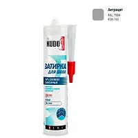 Герметик-затирка для швов KUDO HOME силиконовый санитарный, антрацит RAL 7004 KSK-165