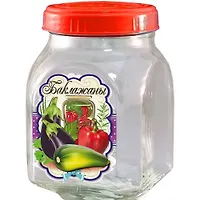Банка для хранения c крышкой БАКЛАЖАНЫ, 0,8л  626035