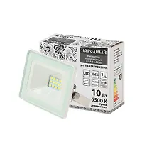Прожектор светодиодный СДО-04-010Н 10 Вт, 6500 К, IP65, белый, Народный (SQ0336-0270)