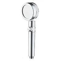 Лейка душевая TURBO, хром, с фильтром, пластик, 1/2", блистер (AGD 20.1115 chrome B) "ARGOTECH"