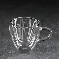 Кружка с двойными стенками "Сердце" 150 мл, 11х8х7,5 см арт.1849160 г.Екатеринбург