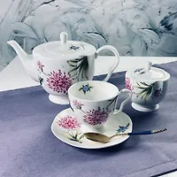 Чайный сервиз 14пр.240 мл FLOWERS в под.уп.(х3)Костяной фарфор арт.205-958