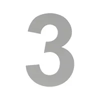 Цифра дверная Luxe "3" (75 мм) сатин хром нерж. сталь самоклеющаяся арт.20157 Нора-М