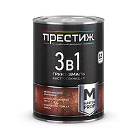 Грунт-эмаль по ржавчине БЫСТРОСОХНУЩАЯ черная 0,9кг. "ПРЕСТИЖ"