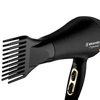 Фен BRAYER 3010BR 2200Вт, АС мотор, 2 cкор, 3 темп, узкий конц., диффуз, гребень, холод.