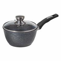 Ковш 1,2л АП Гранит star с несъемной ручкой и стеклянной крышкой арт. 81803